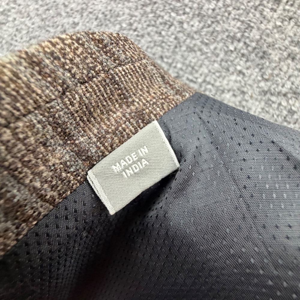 Michael Kors 100% Wool Brown Plaid Blazer Jacket 41R Dual Vent Sport Coat - Picture 10 of 16